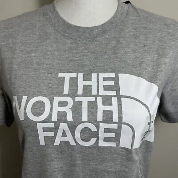 Women’s Small Standard Fit North Face Grey & White TShirt - Picture 10 of 12